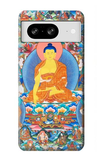 S1256 Peinture Bouddha Etui Coque Housse pour Google Pixel 8